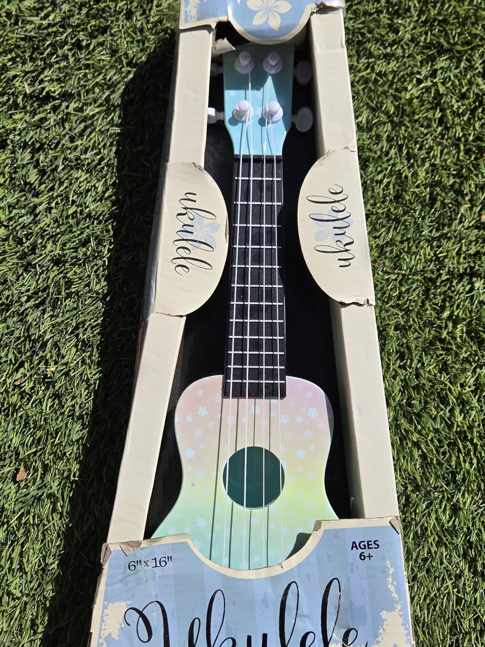 Kids Pastel Star Ukulele Toy - Multicolor